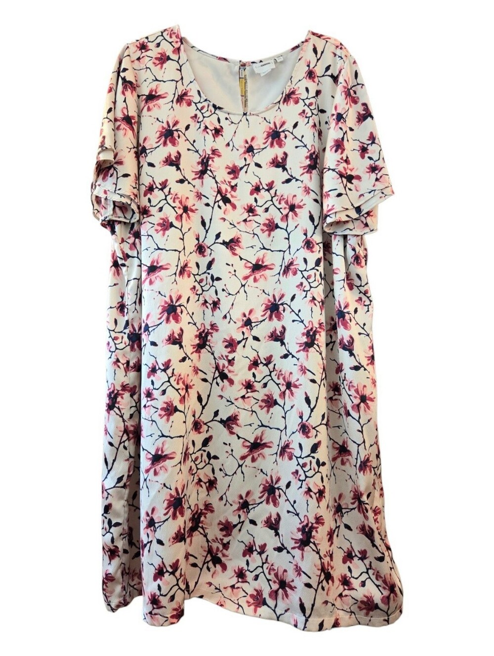 Junarose Tea Rose Floral Shift Dress Short Sleeve Summer - Plus-Size 22